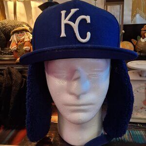 Vintage Kansas City Royals Trapper Hat KC MLB RARE!!**READ**